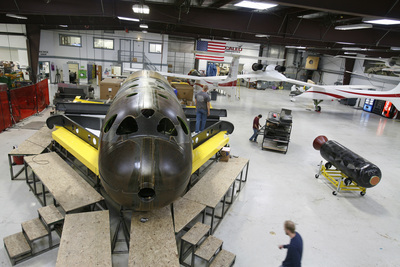 SpaceShipTwo Construction. without booms and nose